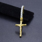Crucifixus Silver Earrings